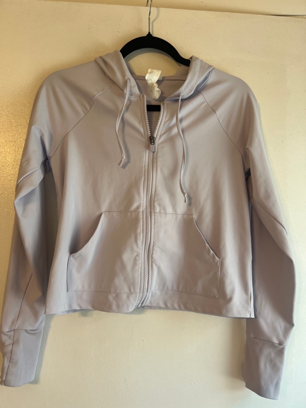 Fabletics Light Lavender Full-Zip Hoodie